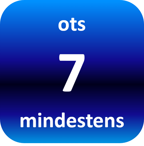 Hohe Werbewirkung DOOH: mindestens 7 OTS blaues Icon